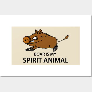 Funny wild boar spirit animal Posters and Art